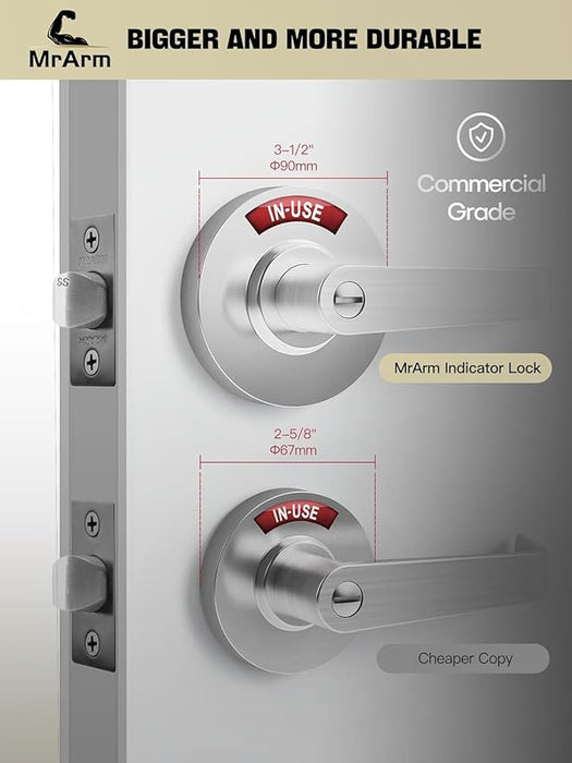 Privacy Indicator Lock - Satin Chrome