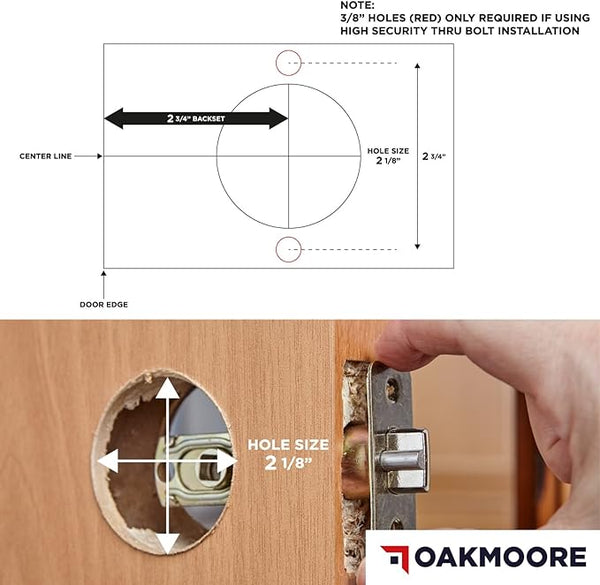 Commercial Door Handle Locks - Satin Finish