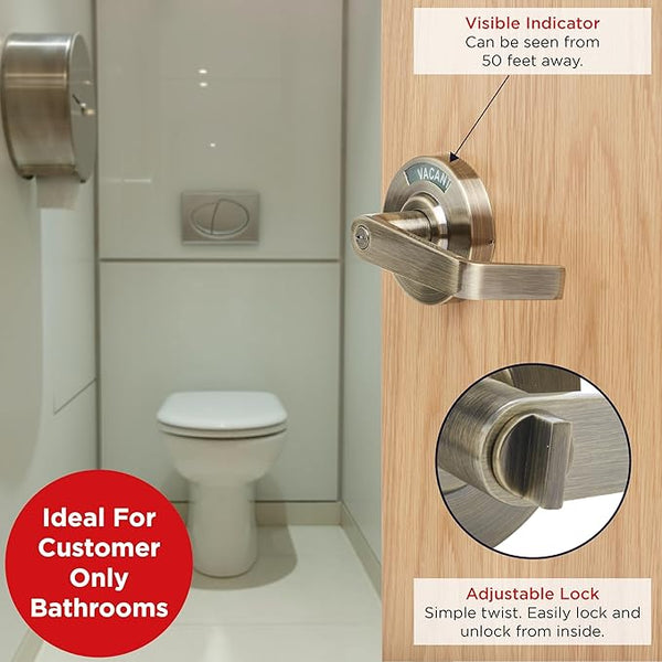 Commercial Door Handle Lock - Antique Bronze