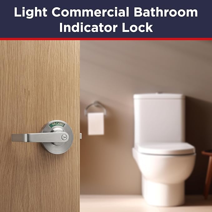 Commercial Door Handle Lock - Silver