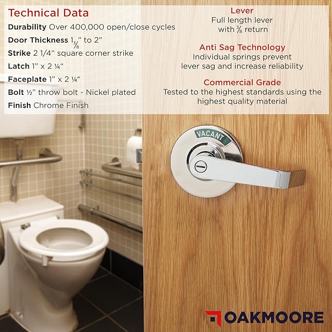 Commercial Door Handle - Chrome