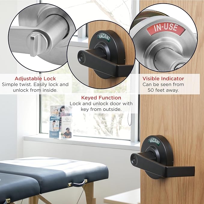 Keyed Entry Commercial Door Handle - Silver