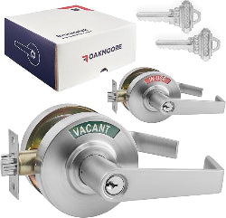 Keyed Entry Commercial Door Handle - Silver